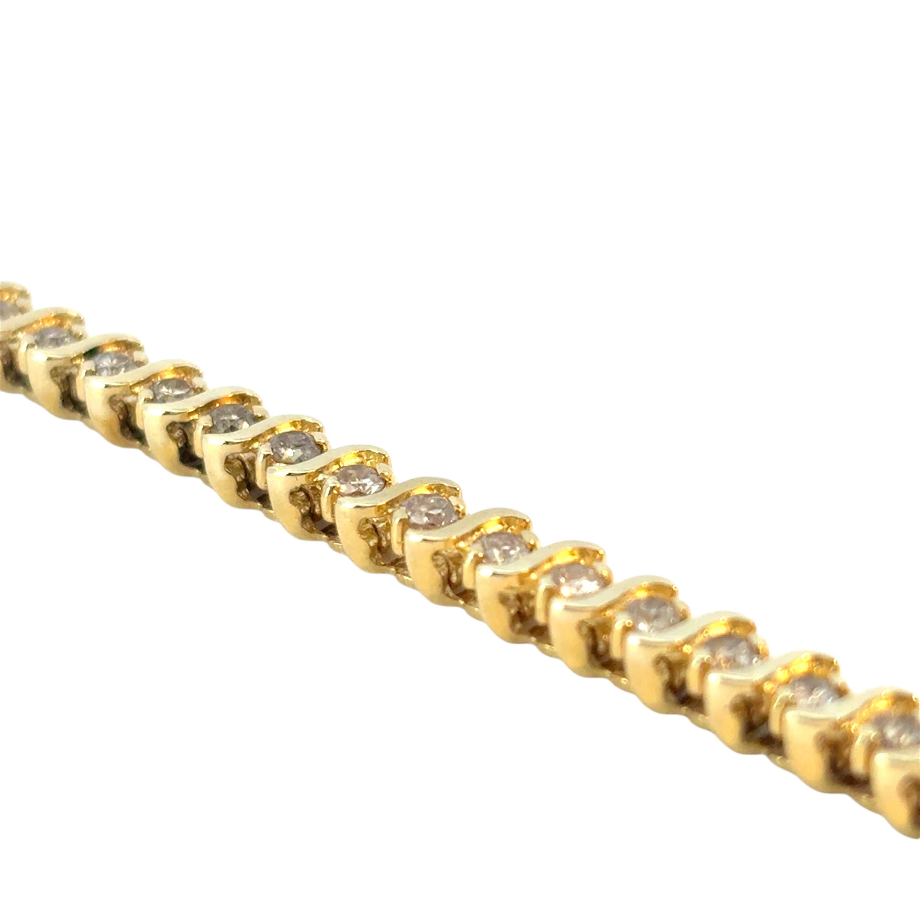 Vintage 14k Yellow Gold Approx. 2.94 Carat Diamond Tennis Bracelet

This stunning vintage Gold Diamond Tennis Bracelet is in excellent condition and is ready to ship!

Type: Tennis Bracelet
Material: 14k Yellow Gold
Diamond Details: There are