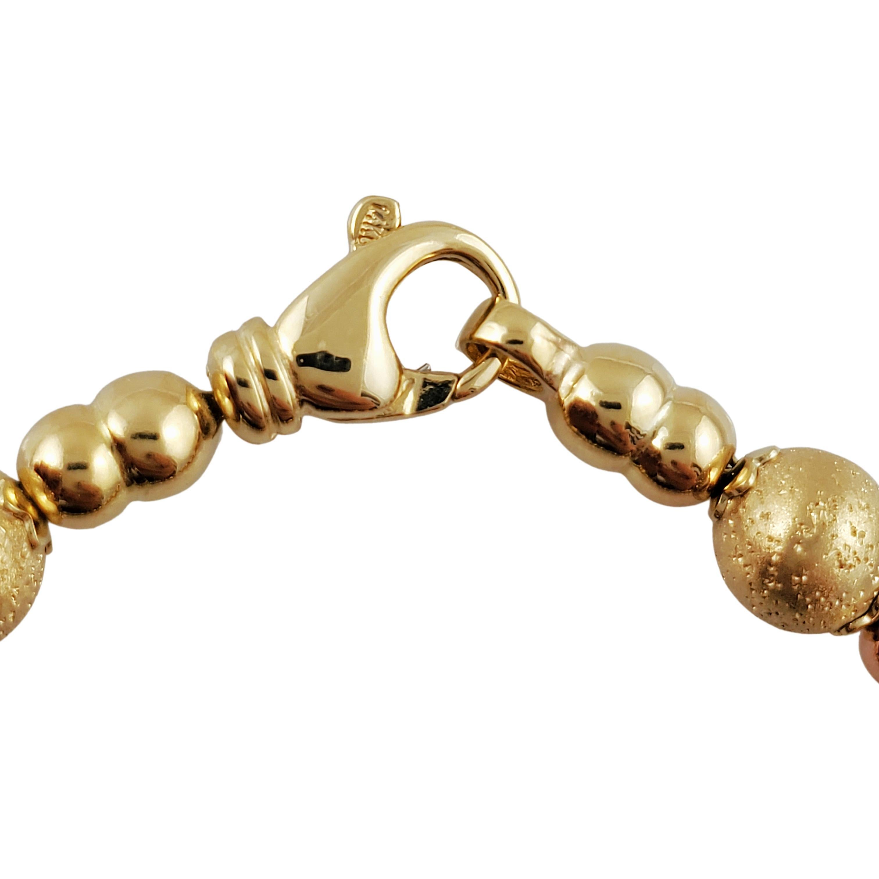 14K Gelbgold Kugel-Armband im Zustand „Gut“ in Washington Depot, CT