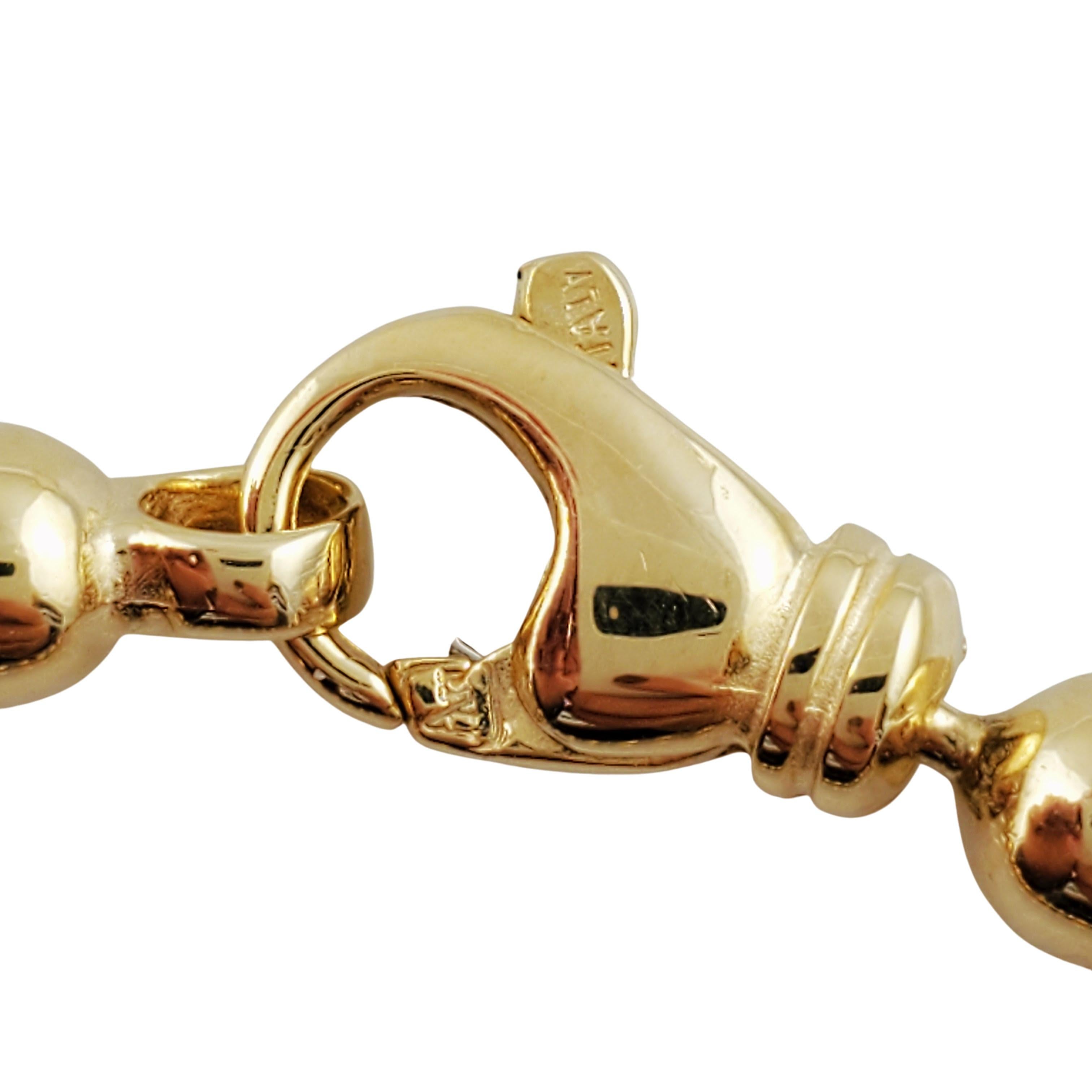 14K Gelbgold Kugel-Armband für Damen oder Herren