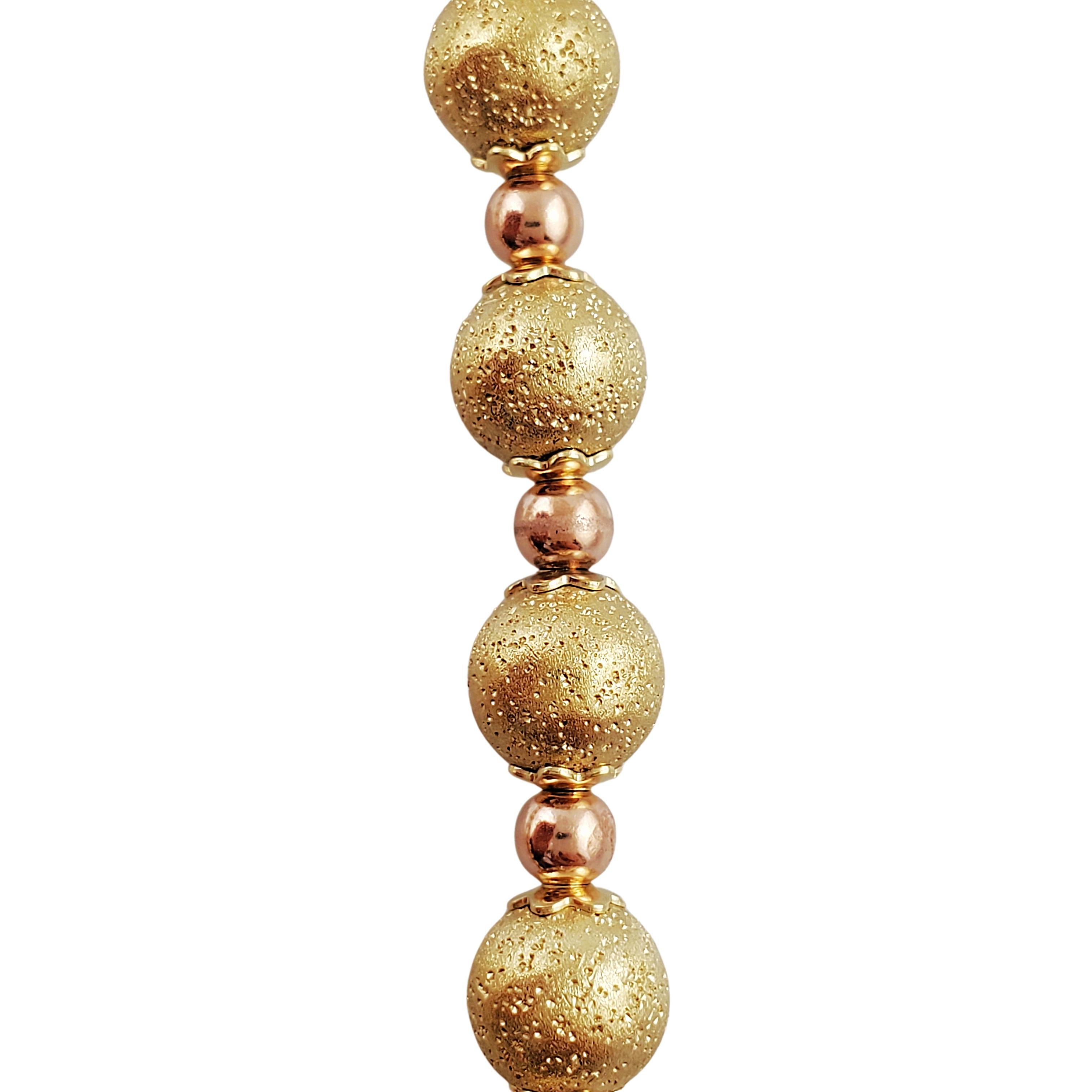 14K Gelbgold Kugel-Armband 1