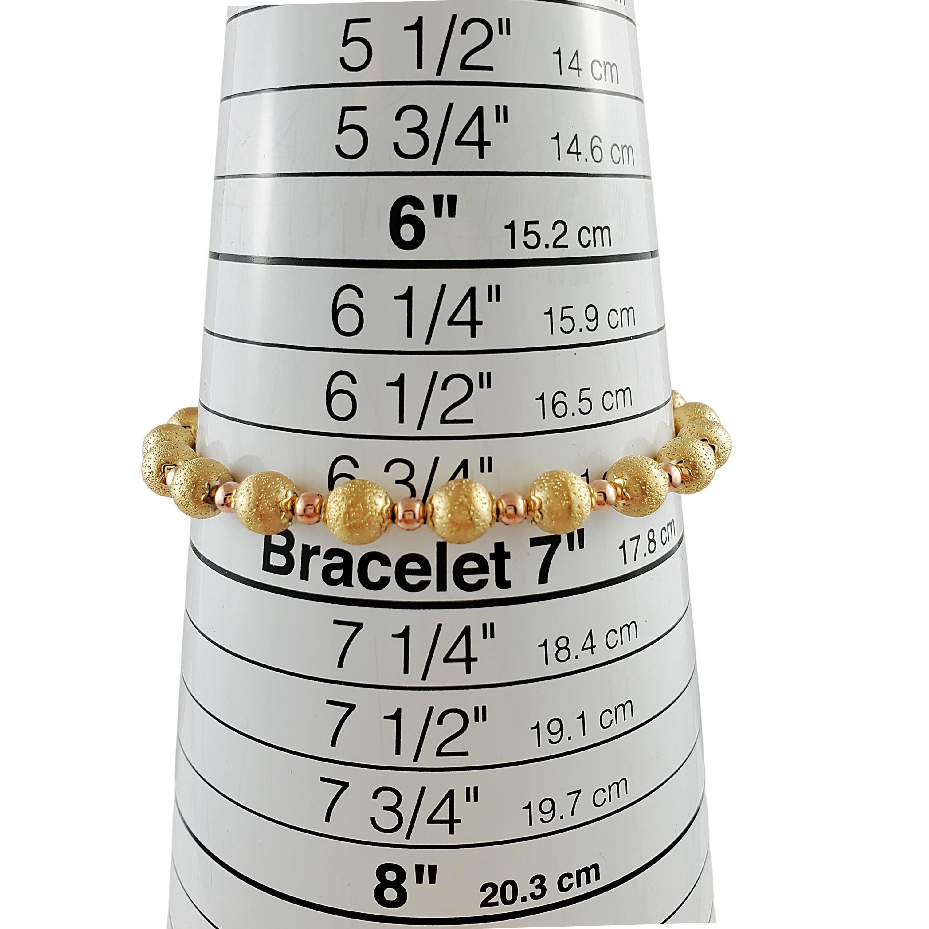 14K Gelbgold Kugel-Armband 2
