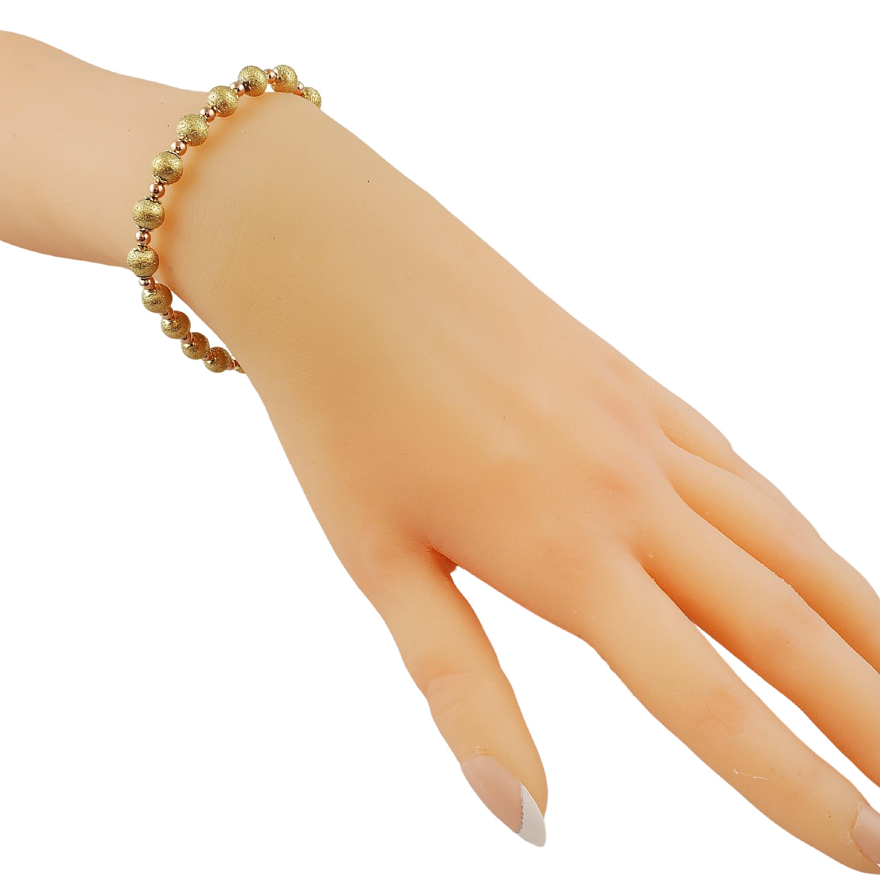 14K Gelbgold Kugel-Armband 4