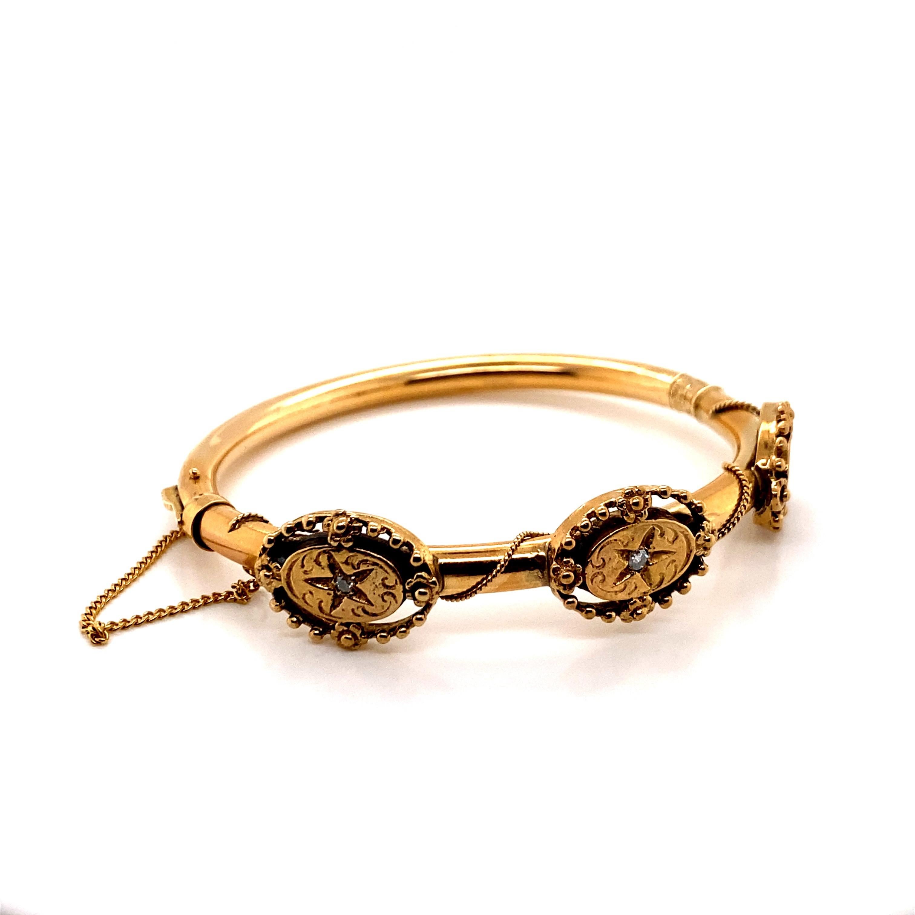 Vintage 14K Gelbgold Armspange Armband im Zustand „Gut“ im Angebot in Boston, MA