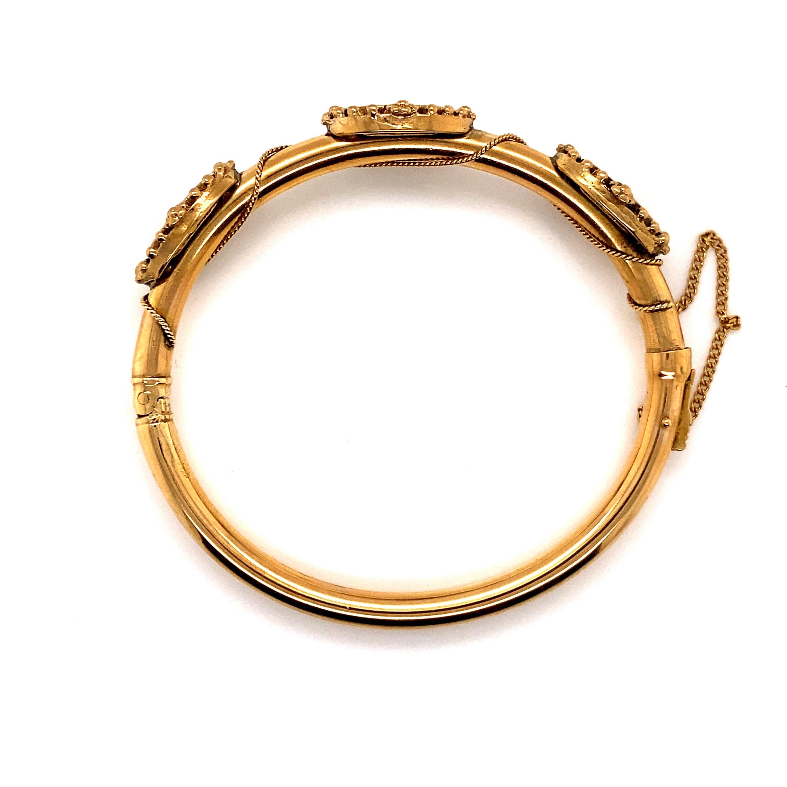vintage 14k solid gold bangle bracelet matching set of 4