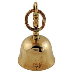 14K Yellow Gold Bell Charm