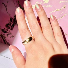 Vintage 14K Yellow Gold Men's Band Ring, Size 10.5, Circa 1980s
