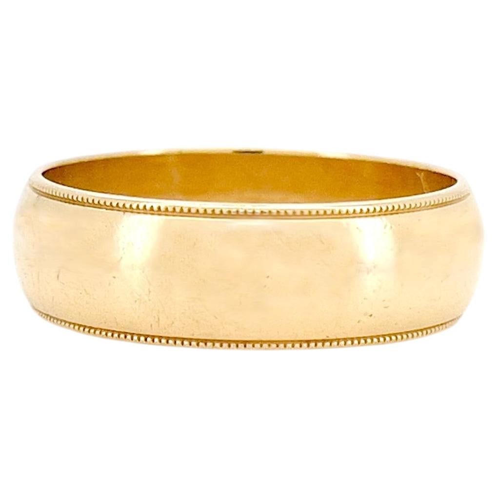 Vintage 14K Yellow Gold Men's Band Ring, Size 10.5, Circa 1980s