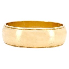 Fascia Benchmark in oro giallo 14K vintage, misura 10,5