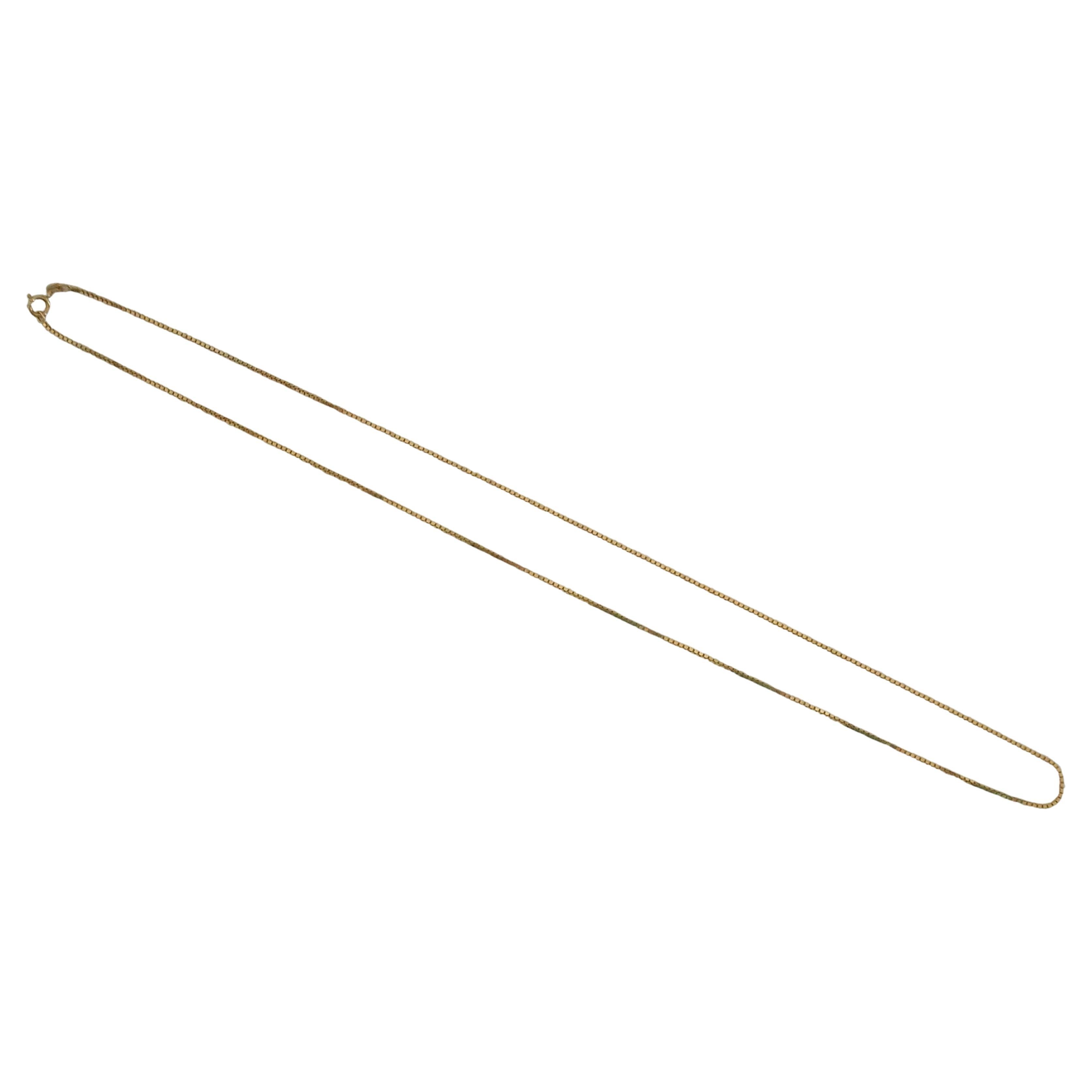 Catena a scatola in oro giallo 14K vintage - Firmata - Italia - Anni 
80 circa