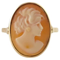 Vintage 14K Yellow Gold Cameo Ring Size 7.25 #16931