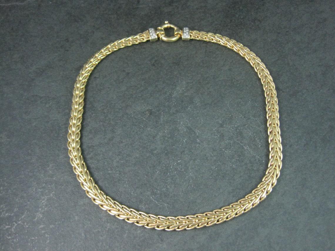 Vintage 14K Yellow Gold Chain Necklace For Sale 2