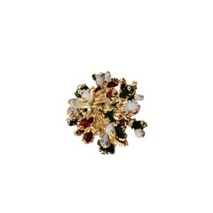 14K Yellow Gold Christmas Tree Charm Pendant
