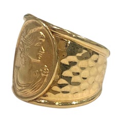 Vintage 14K Yellow Gold Cigar Band Ring