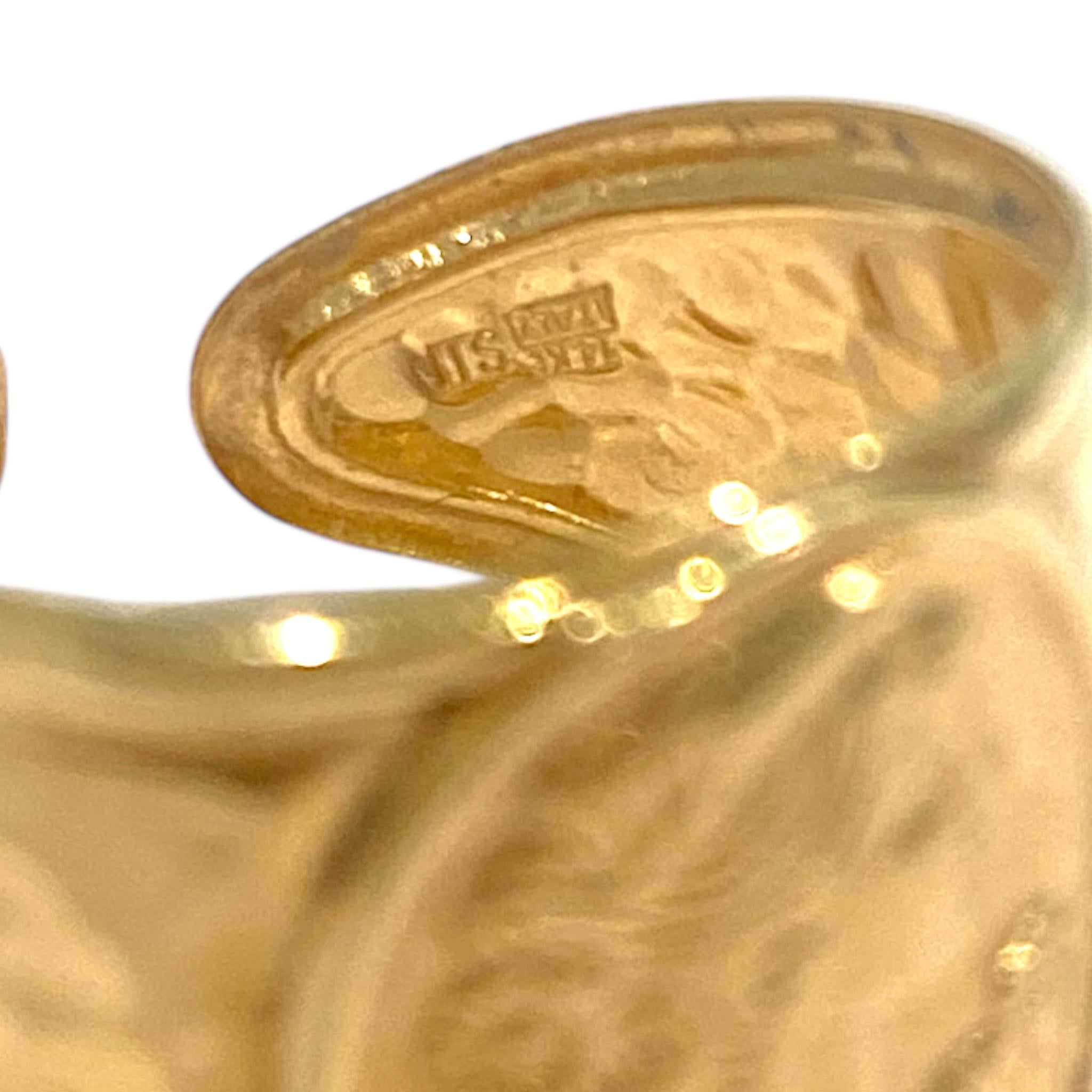 Anello a fascia con sigaro in oro giallo 14K vintage in vendita 3