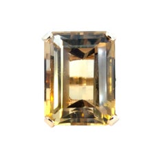 Vintage 14k Yellow Gold Citrine Gemstone Ring