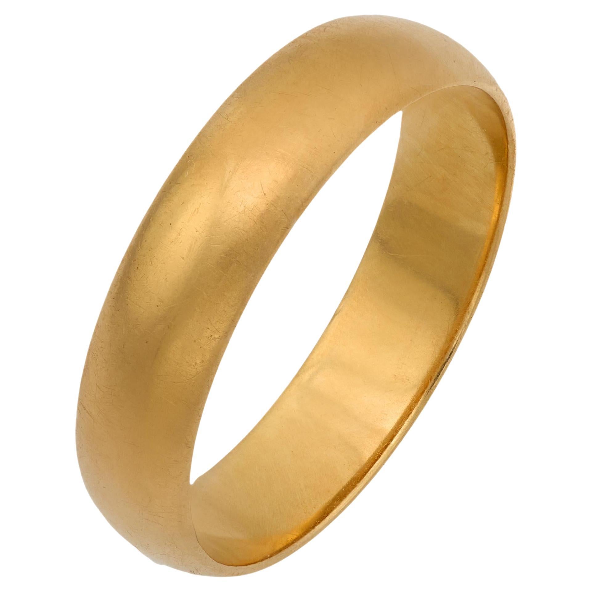 Vintage 14k yellow gold classic wedding band For Sale