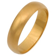 Alianza clásica vintage de oro amarillo de 14k