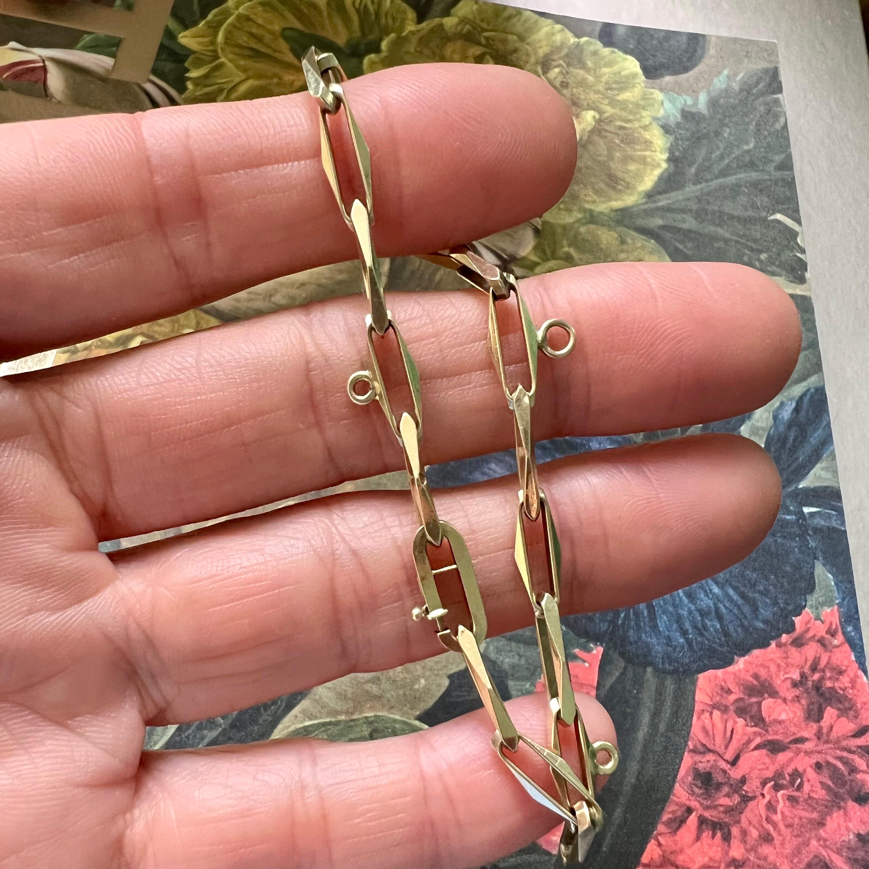 14K Gelbgold Forever Gliederanhänger-Armband im Zustand „Gut“ in Rotterdam, NL