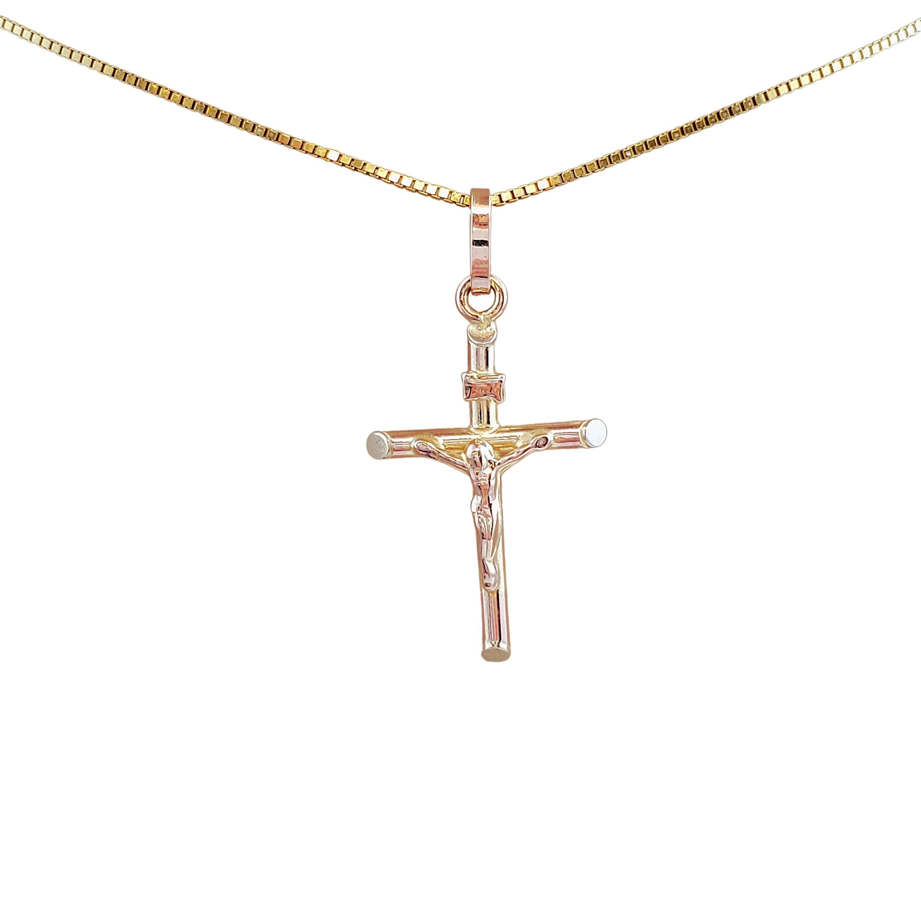 Vintage 14K Yellow Gold Cross Pendant 2