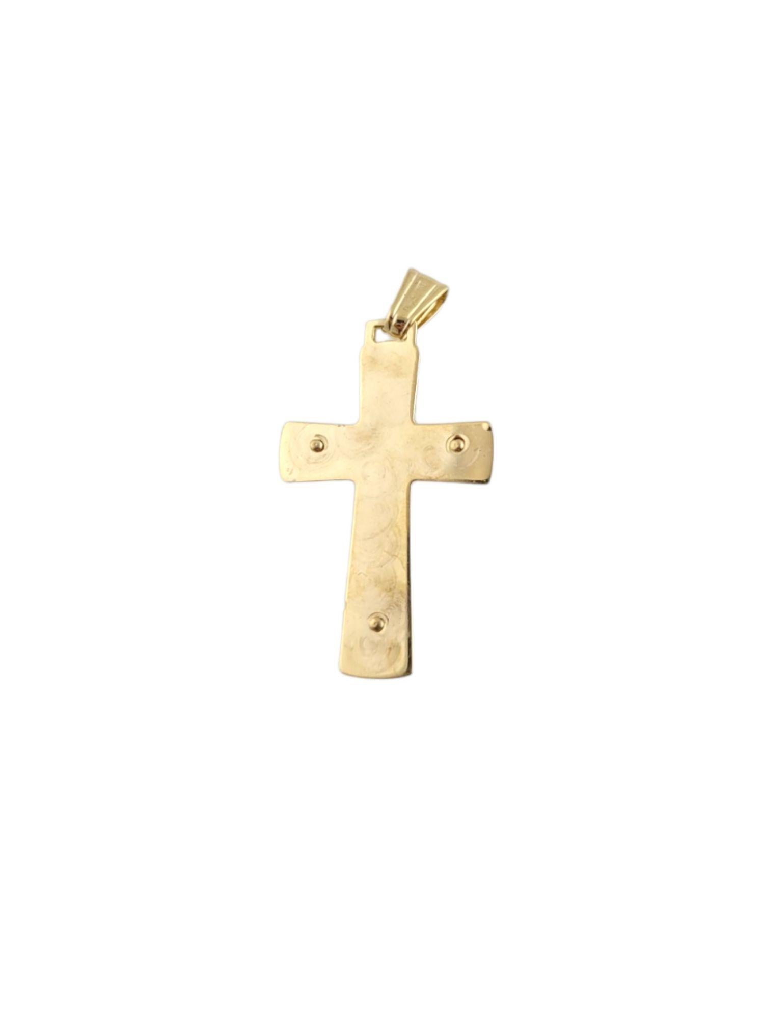 Women's or Men's Vintage 14k Yellow Gold Crucifix Pendant For Sale