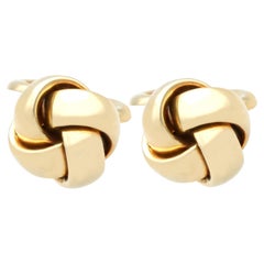 Retro 14k Yellow Gold Cufflinks Circa 1950