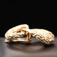 Vintage 14K Gelbgold baumelnde Ohrringe