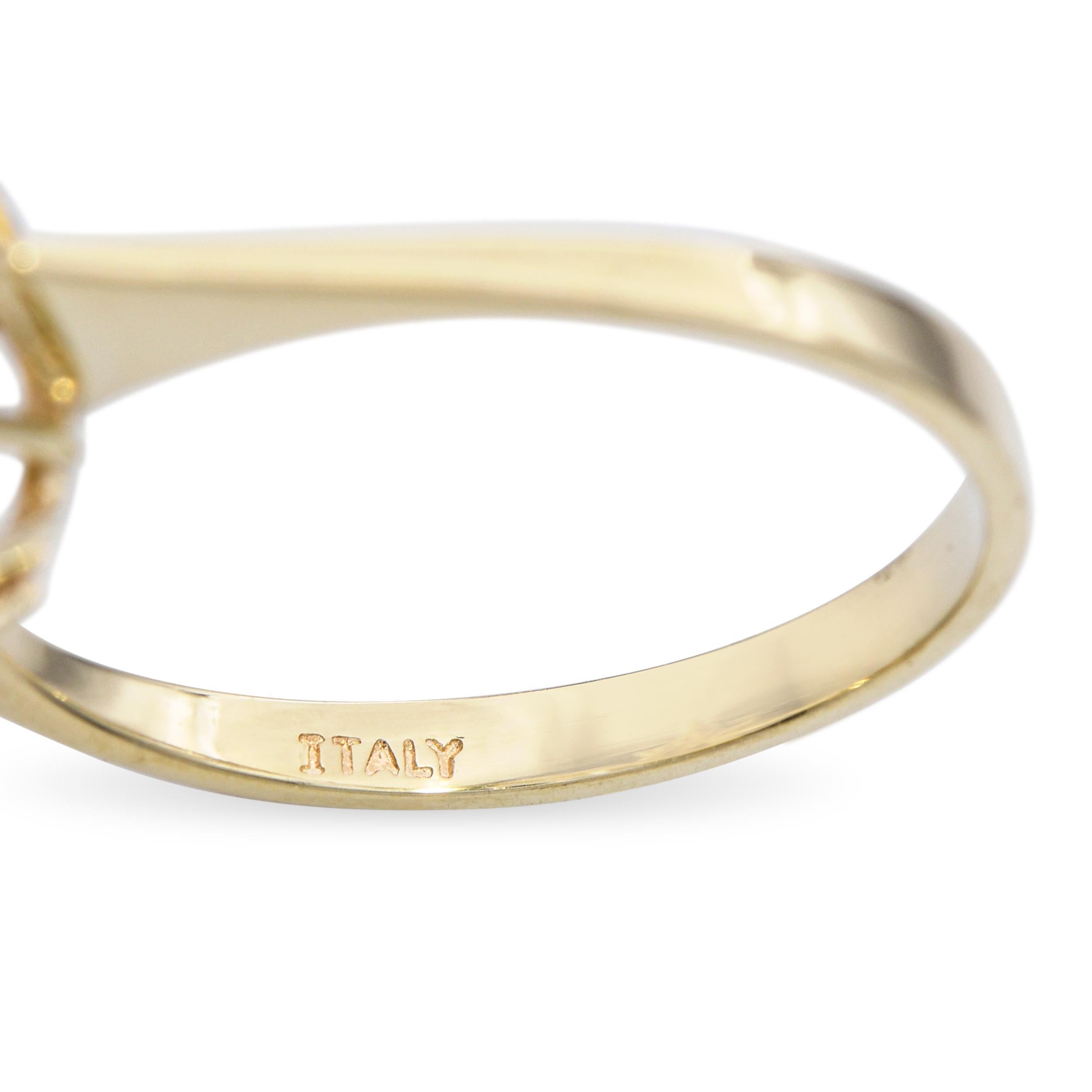 Bague vintage en or jaune 14k avec diamant et péridot en vente 1