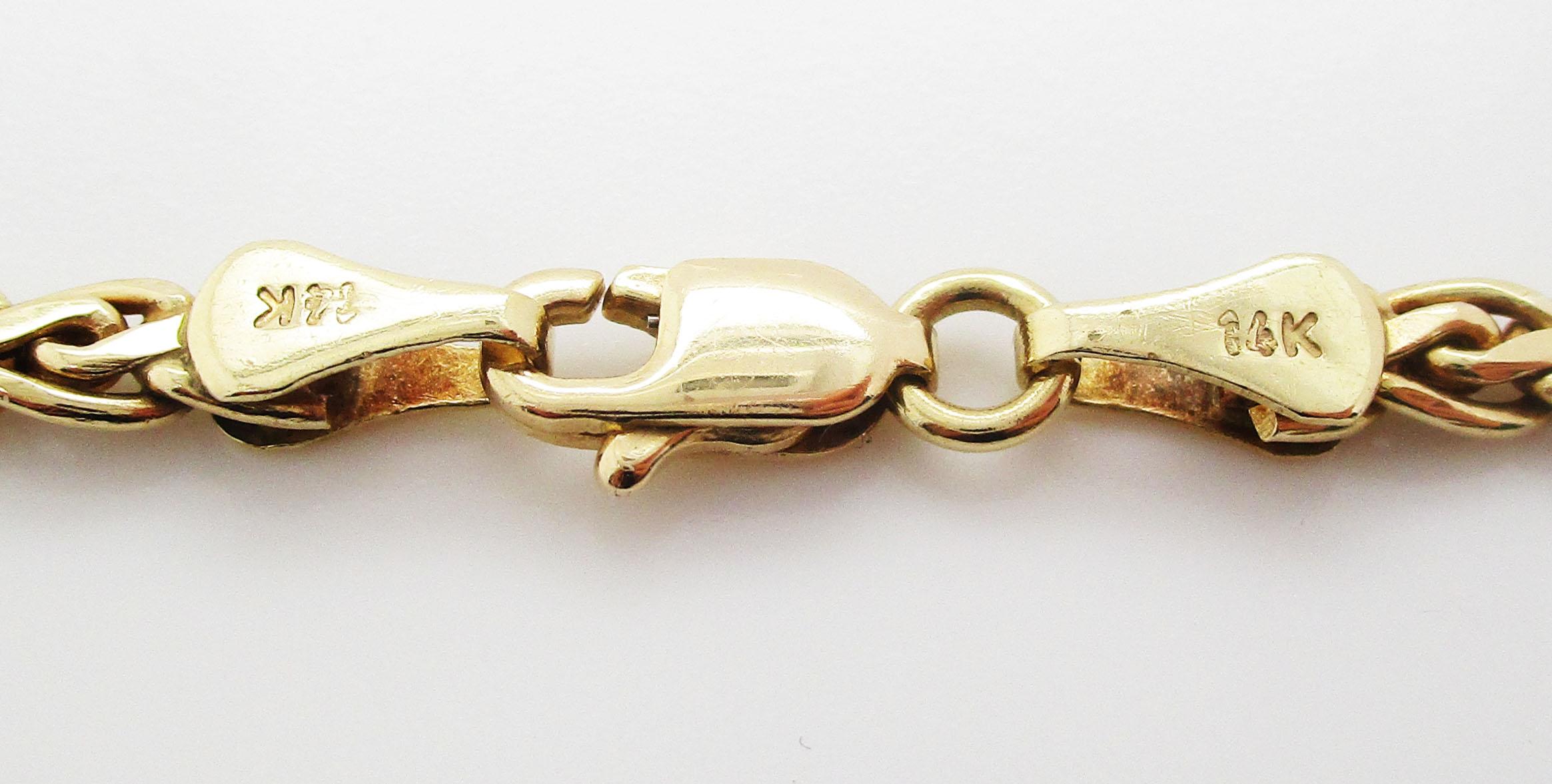 Women's Vintage 14 Karat Yellow Gold Diamond Bar Necklace