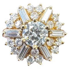 14 Karat Gelbgold Diamantring mit Diamant