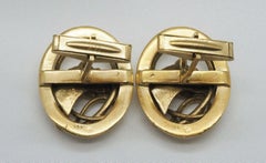 Vintage 14k Yellow Gold Diamond Horse Cufflinks - 34.2g