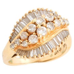 Vintage 14k Yellow Gold & Diamond Ring