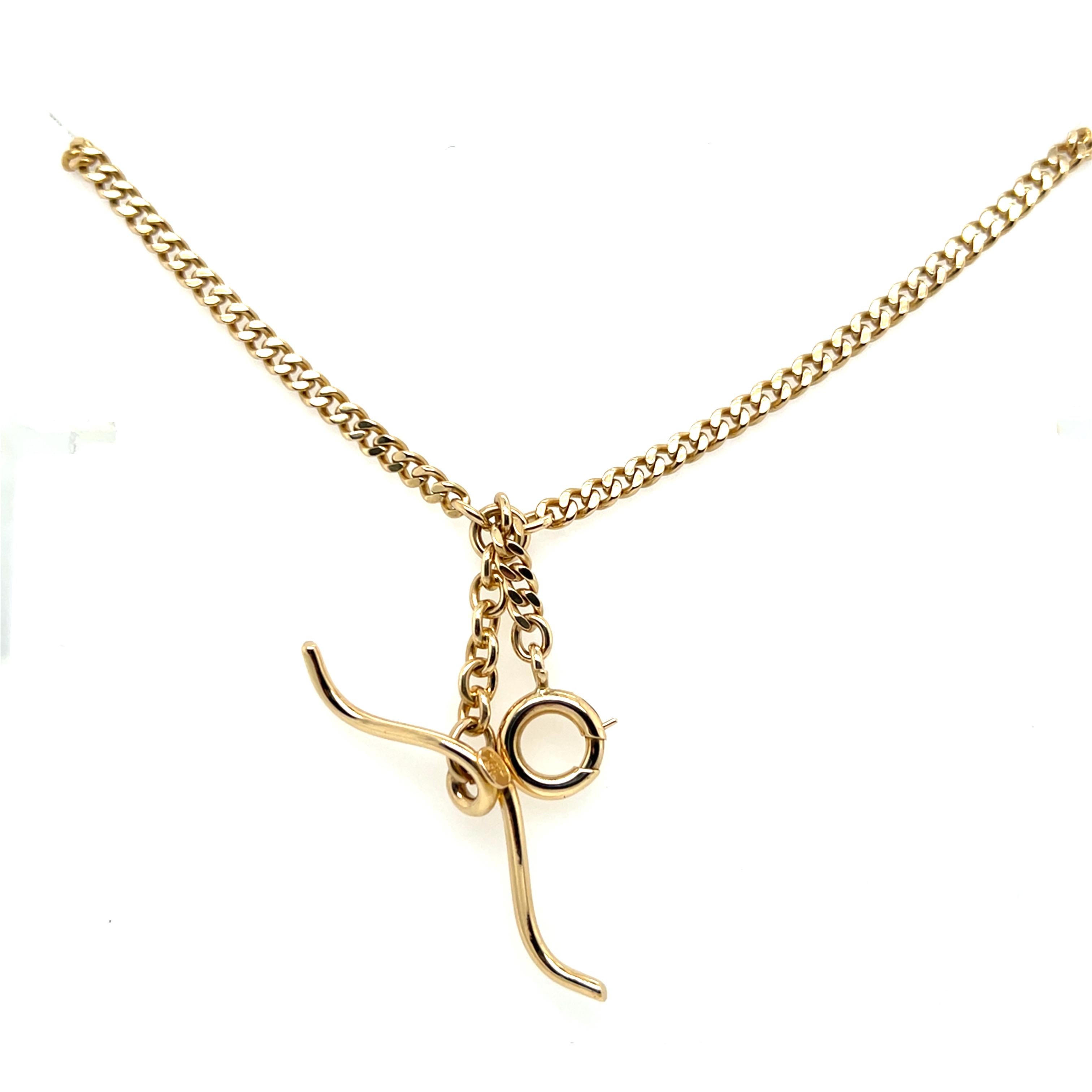 Vintage 14k Yellow Gold Double Pocket Watch Chain For Sale 13