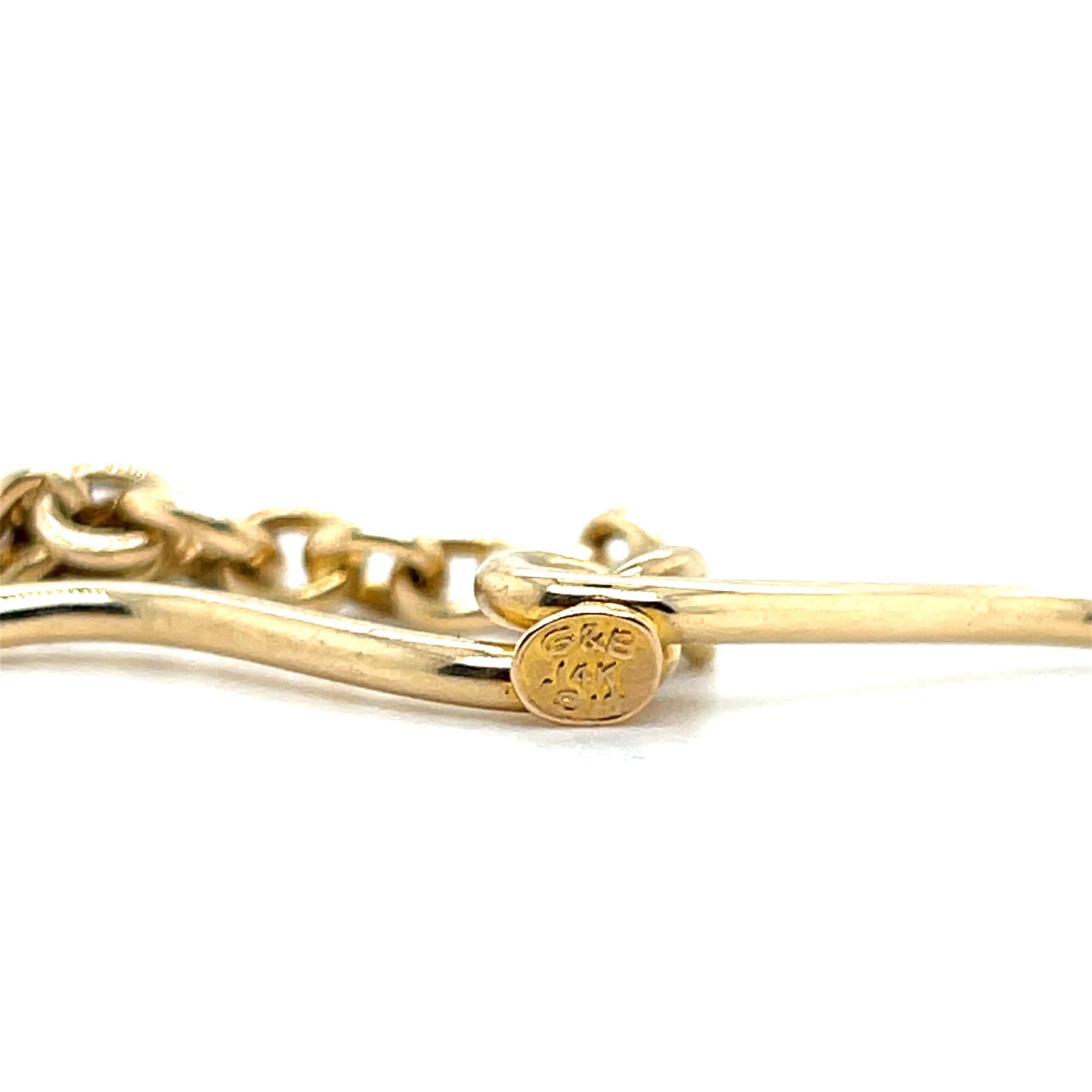 Vintage 14k Yellow Gold Double Pocket Watch Chain For Sale 1