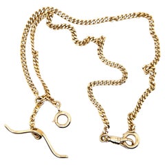 Vintage 14k Yellow Gold Double Pocket Watch Chain