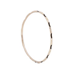 Vintage 14K Yellow Gold Elephant Hair Bangle Bracelet