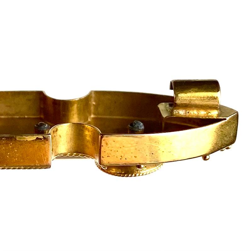 Vintage 14K Yellow Gold Etruscan Revival Brooch For Sale 1