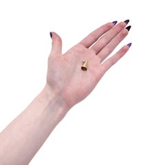 Vintage 14K Yellow Gold Figural Cheer Horn Charm for a Bracelet