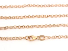 Vintage 14k Yellow Gold Garnet & Diamond Lavalier Pendant 14k Rose Gold Chain