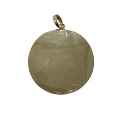 Vintage 14K Yellow Gold Golf Player Pendant with Pearl Ball