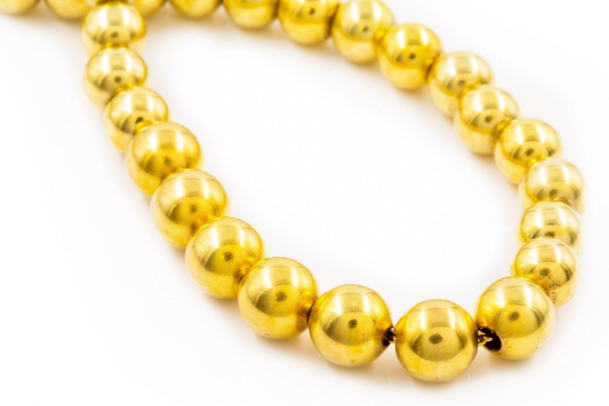 vintage gold bead necklace