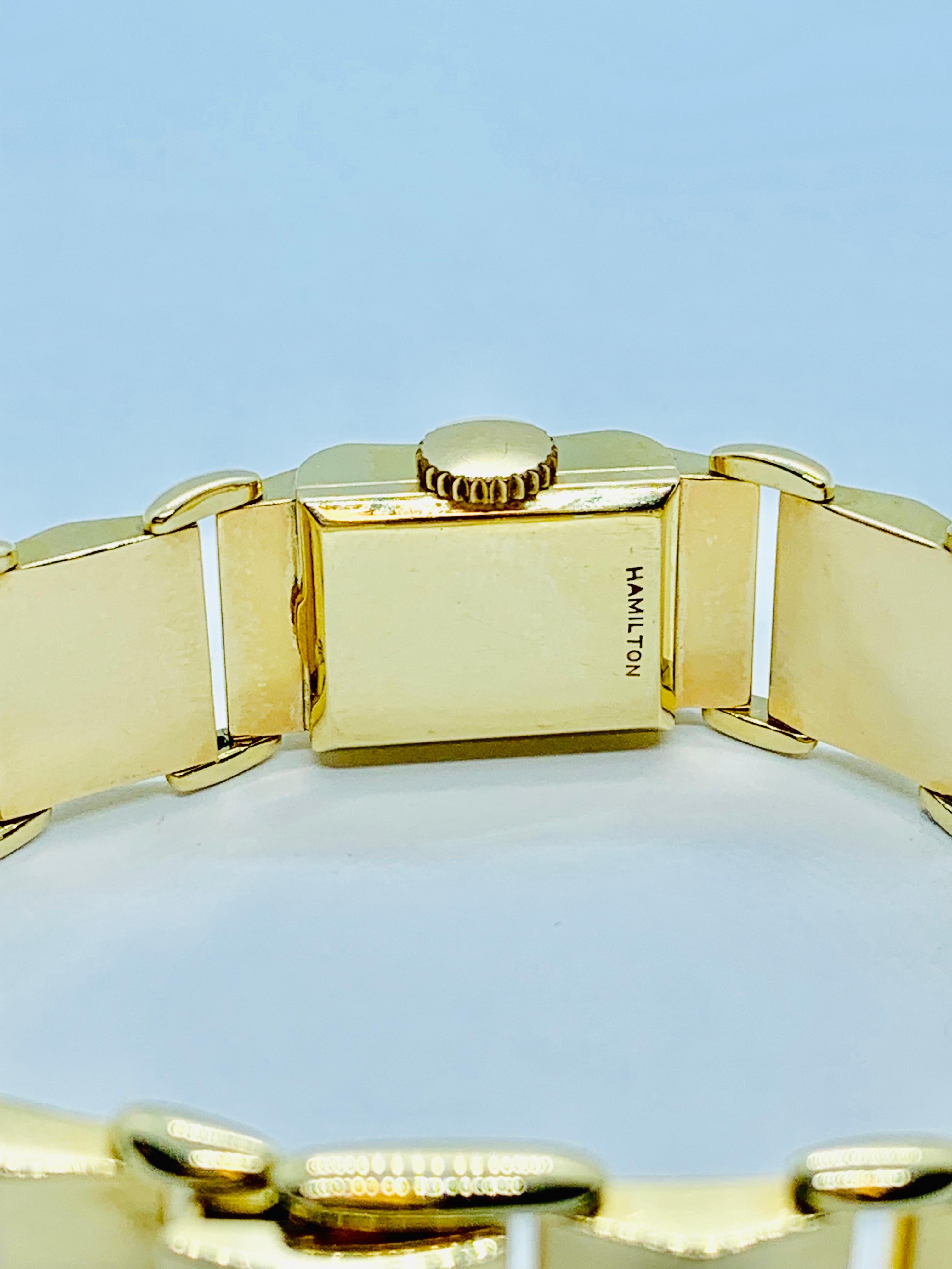 vintage hamilton watches 14k gold