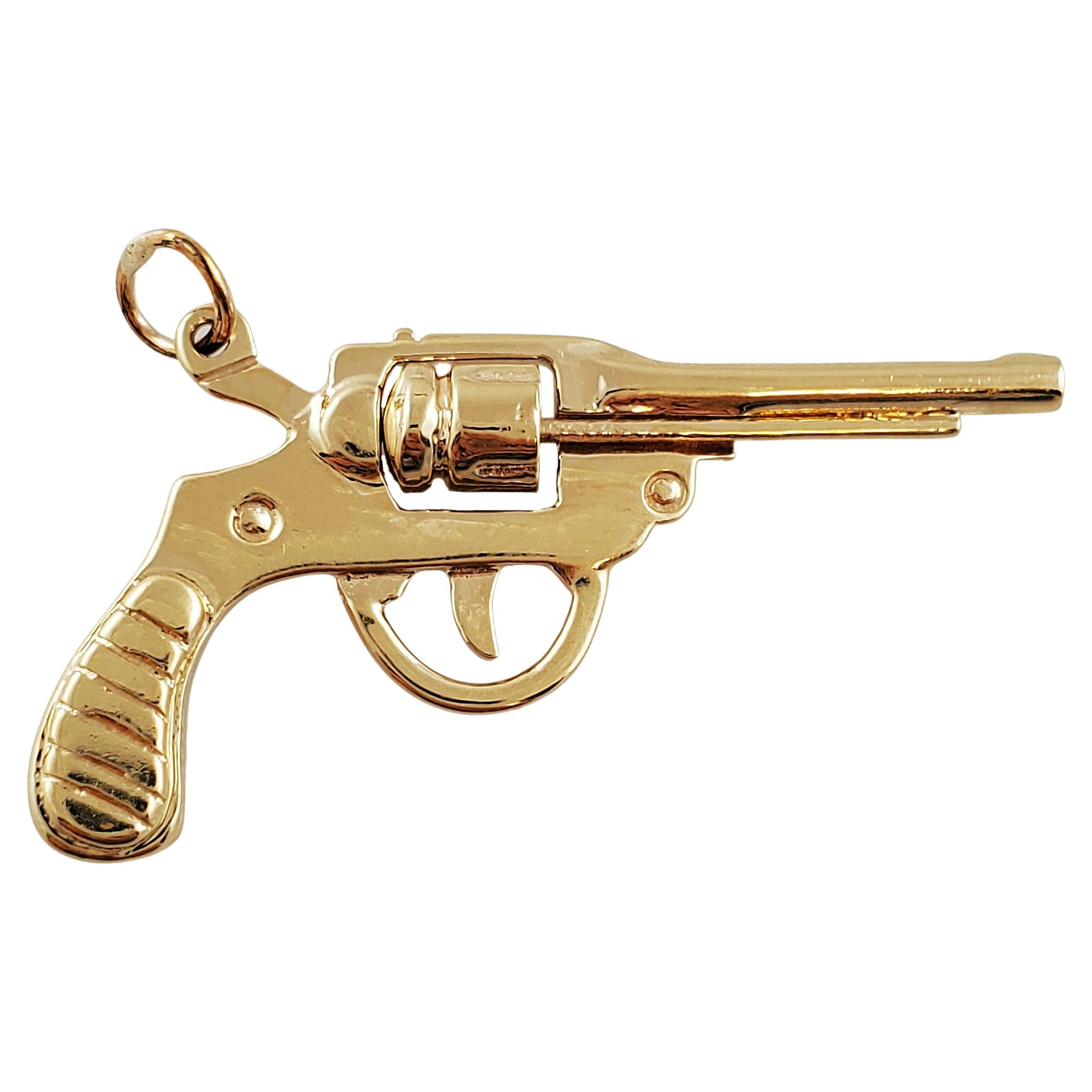 Vintage 14K Yellow Gold Hand Gun Charm