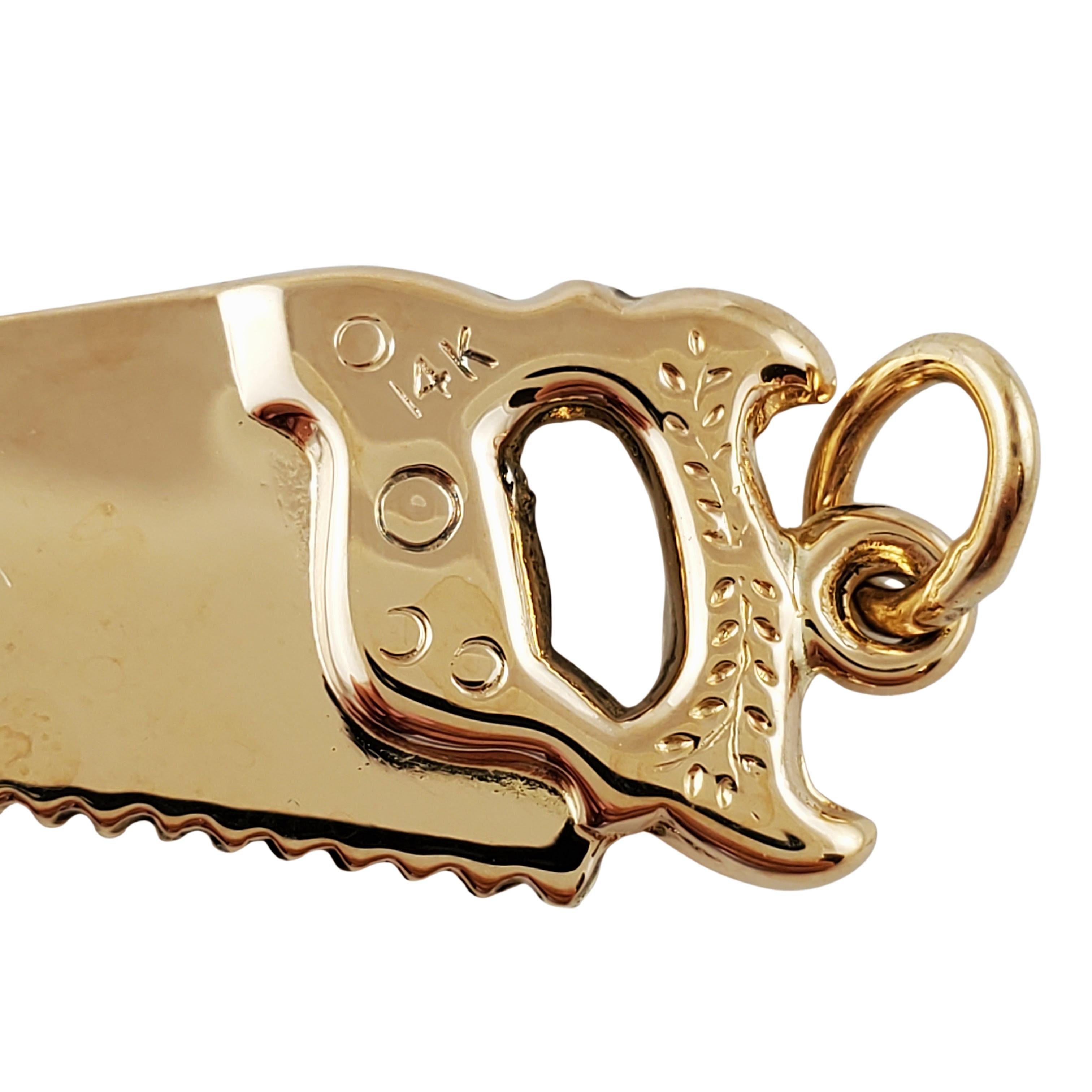 14K Gelbgold Handgeschnittener Anhänger/Armband im Zustand „Gut“ in Washington Depot, CT