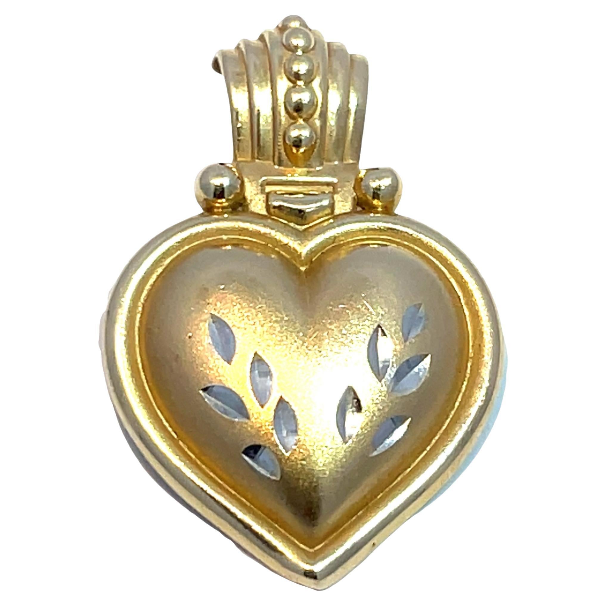 Vintage 14k Yellow Gold Heart Charm/Pendant