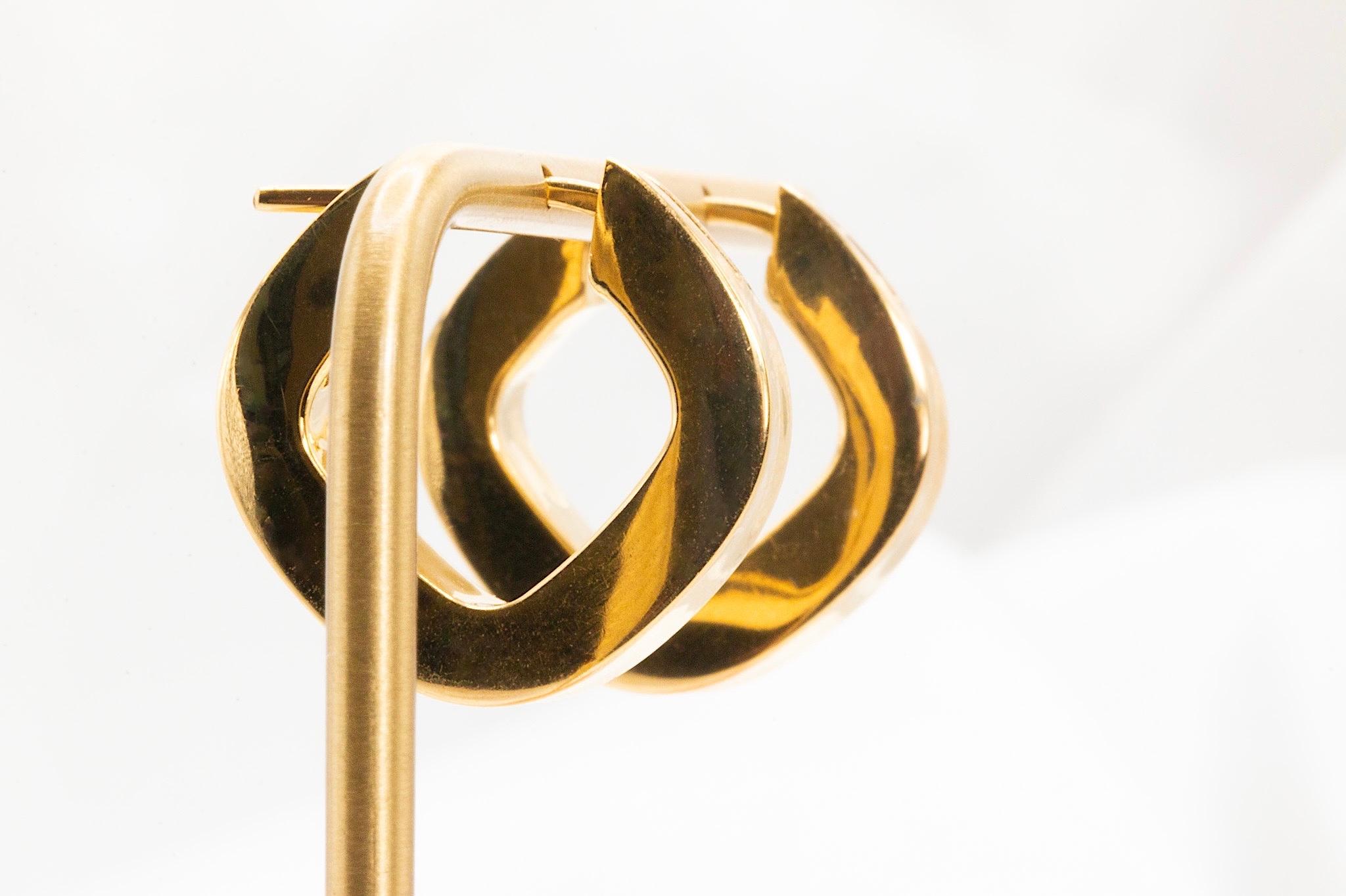 Vintage 14k Yellow Gold Hoop Earrings Damen