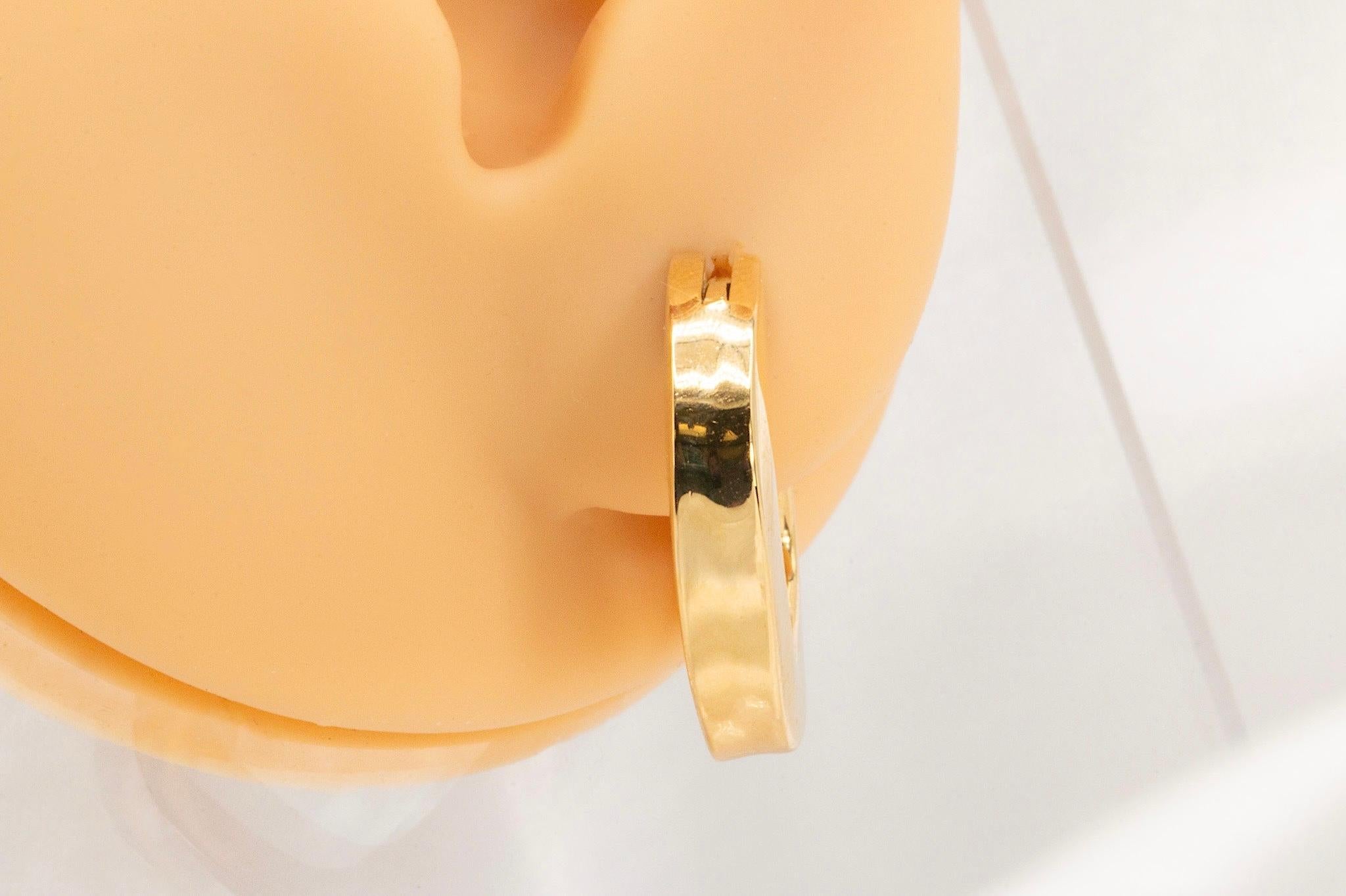 Vintage 14k Yellow Gold Hoop Earrings 1