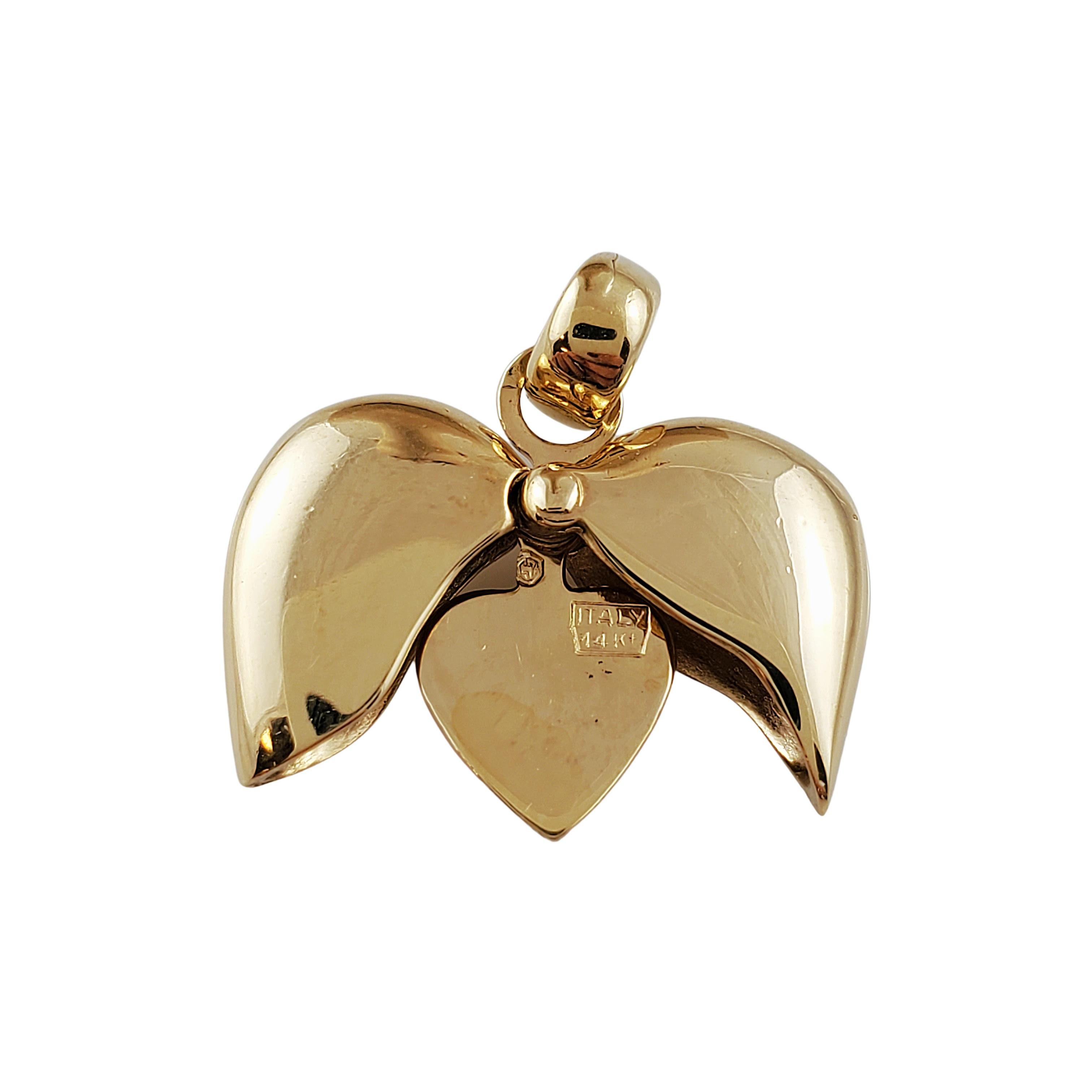 Women's or Men's Vintage 14K Yellow Gold I Love You Heart Charm