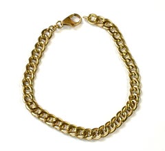 Vintage 14K Yellow Gold Italian Link Bracelet, Unisex, 8.25" Long