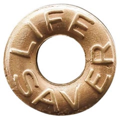 Vintage 14K Yellow Gold LIFESAVER Candy Pendant