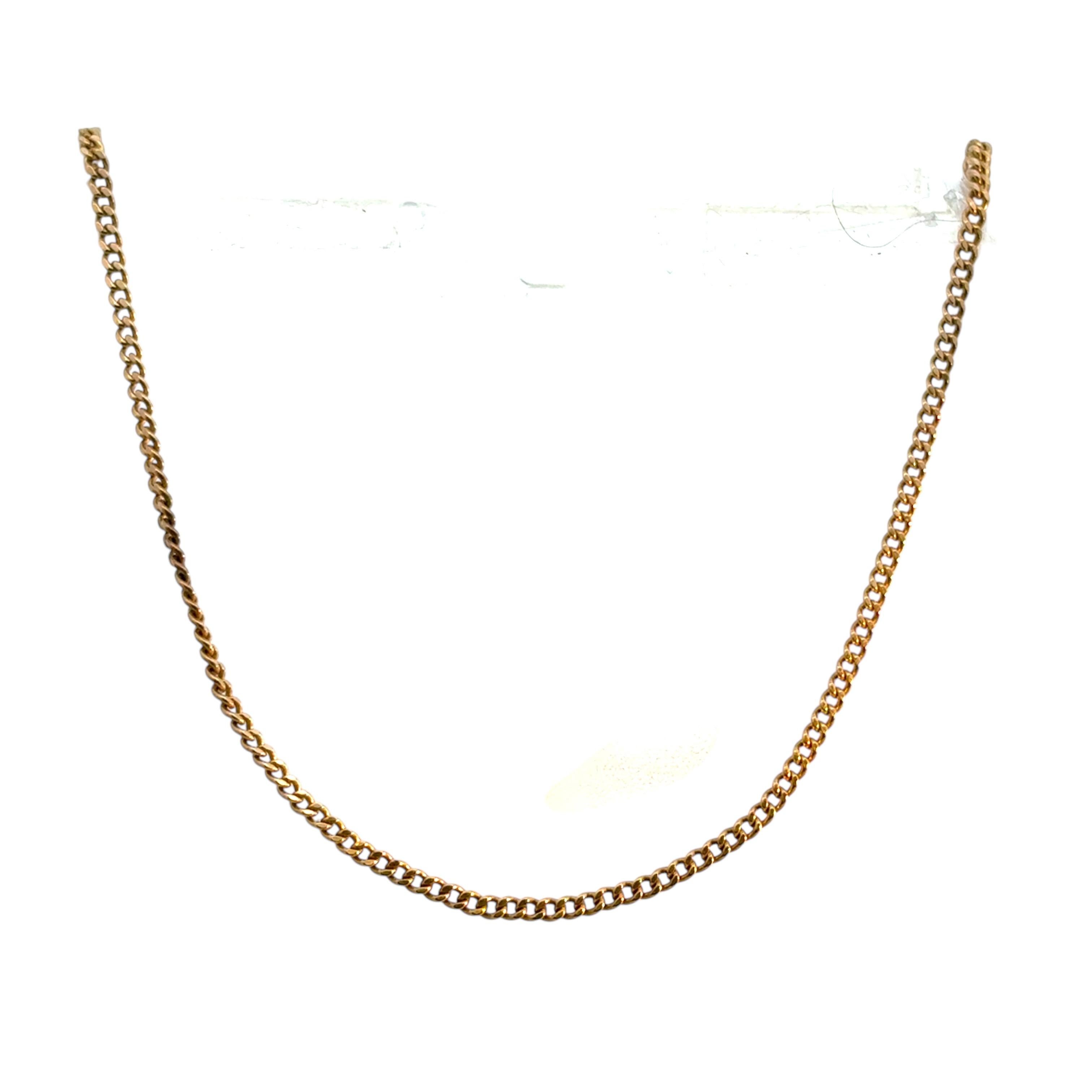 Vintage 14k Yellow Gold Link Chain Necklace For Sale 5
